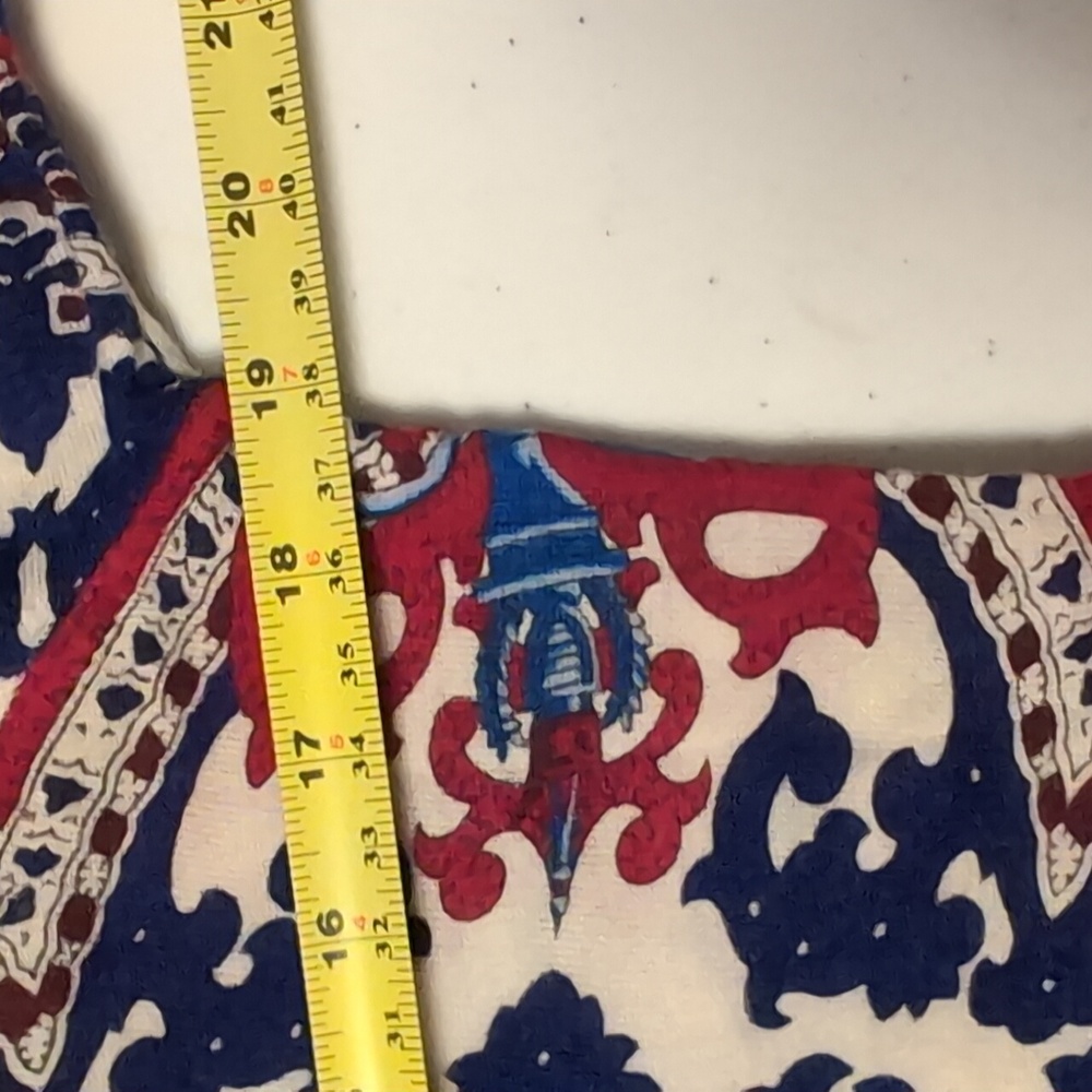 Talbots NEW Elegant Blue and Red Paisley Top Size Medium - Picture 10 of 10